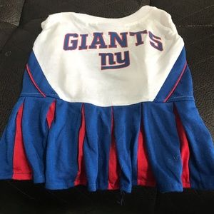 NY Giants dog cheerleader outfit
